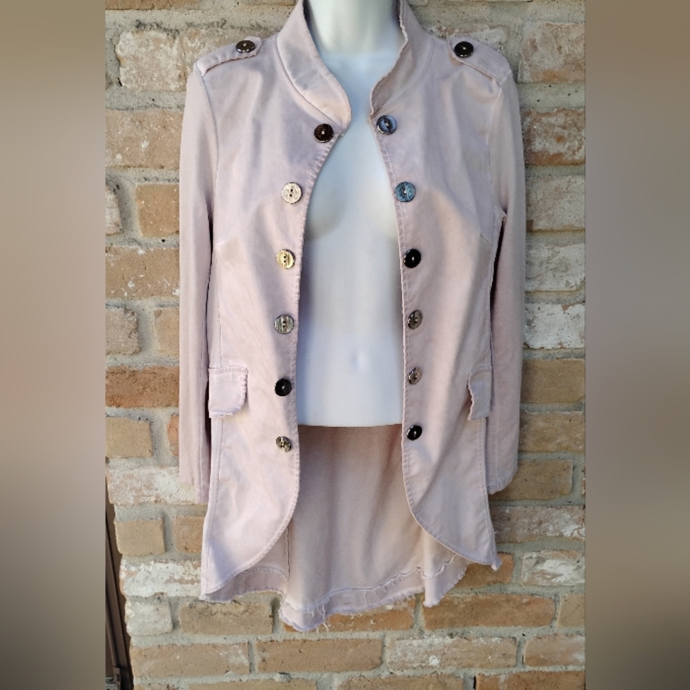 Women's Beige Button-Up Jacket